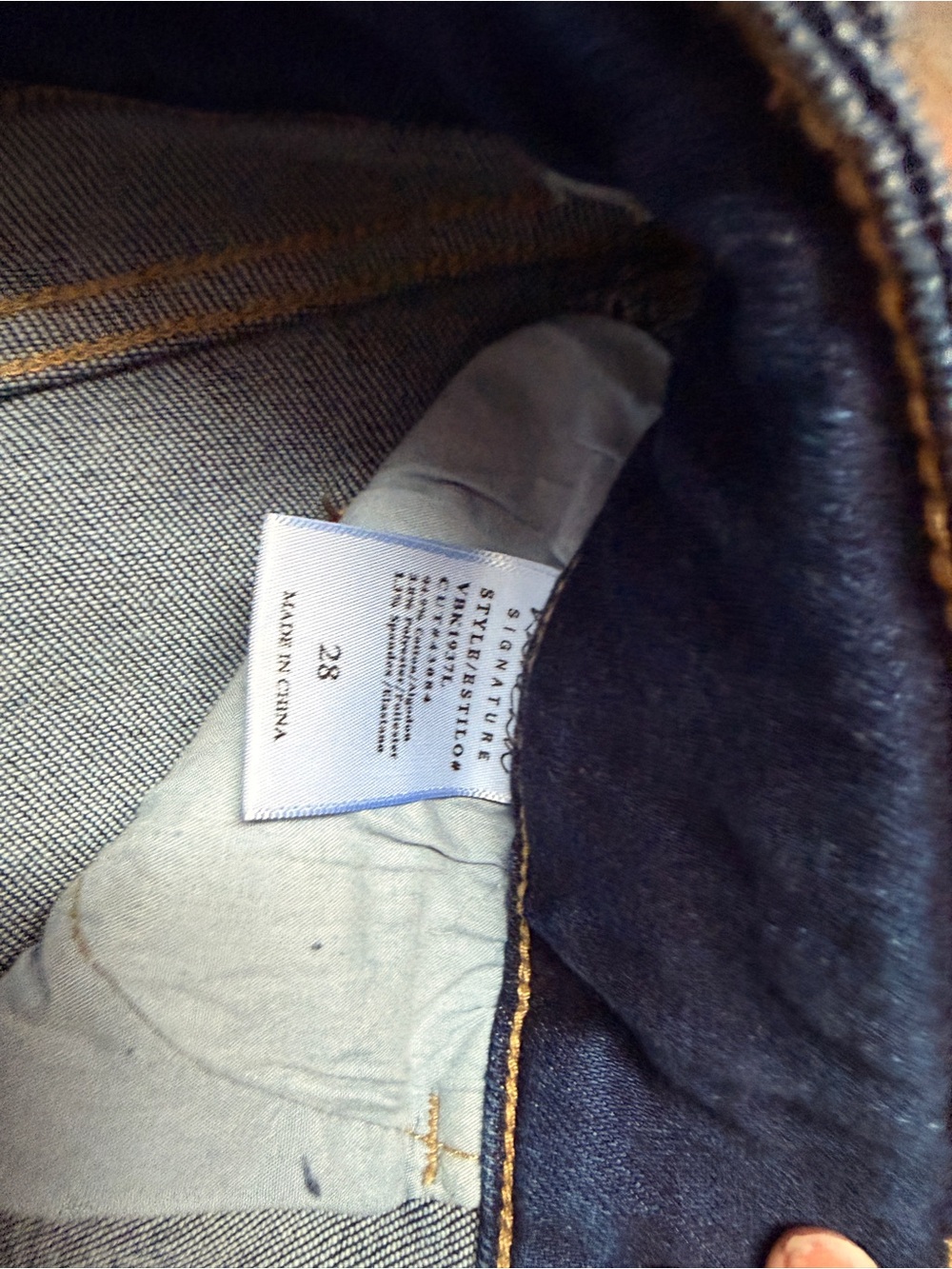 KanCan Dark Wash Blue Flare Jeans with Raw Hem - Picture 6 of 8